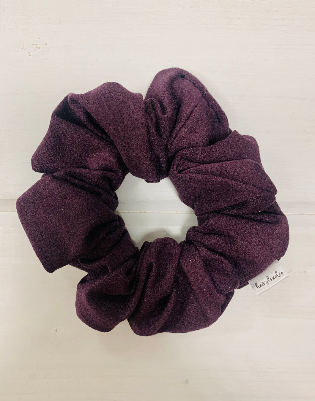 Purple Suede Scrunchie
