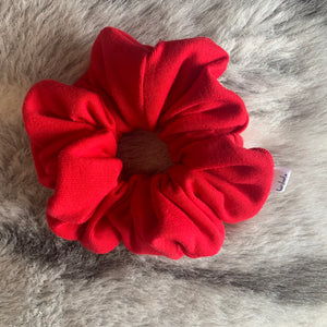Red Jersey Knit Scrunchie
